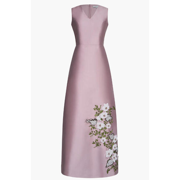 NEW Kay Unger Aurelia Floral Sleeveless Taffeta Gown Size 10 #LD48